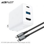 Bộ sạc ACEFAST GaN 65W cổng USB-C + USB-A + HUB (US) - A19