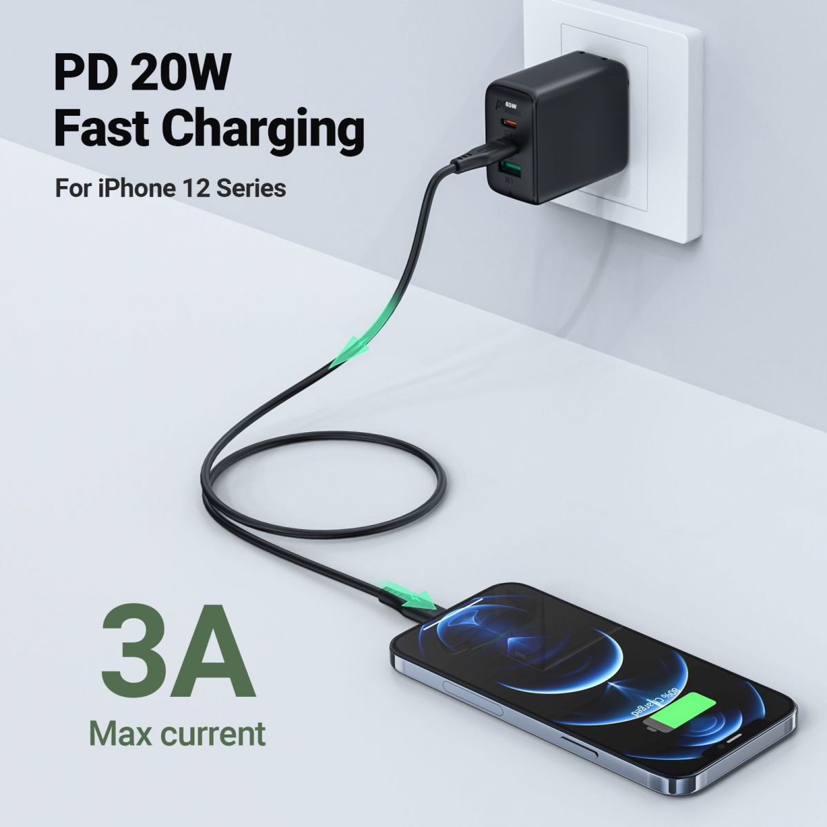 Cáp ACEFAST Type C to Lightning (1.2m) - C3-01