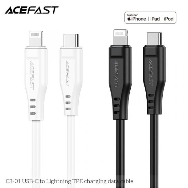 Cáp ACEFAST Type C to Lightning (1.2m) - C3-01