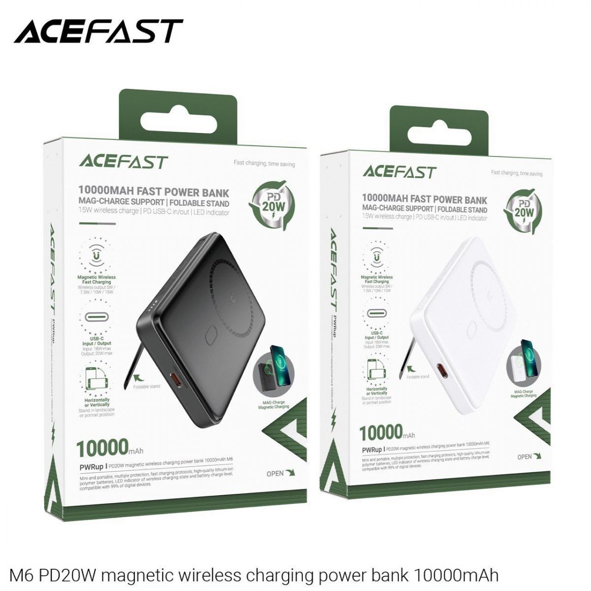 Sạc dự phòng ACEFAST M6-10.000mAh PD20W with Magsafe